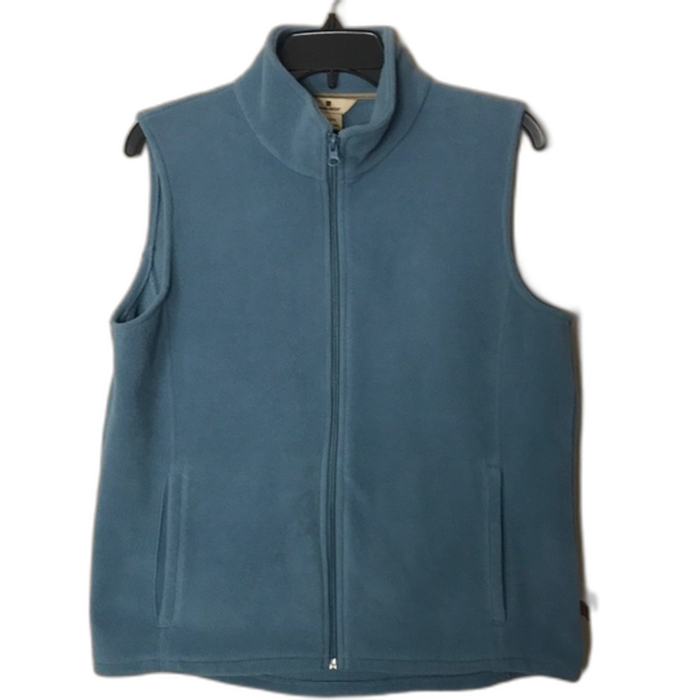 Woolrich Women's Cozy Zip Up Fleece Vest Blue Size Medium